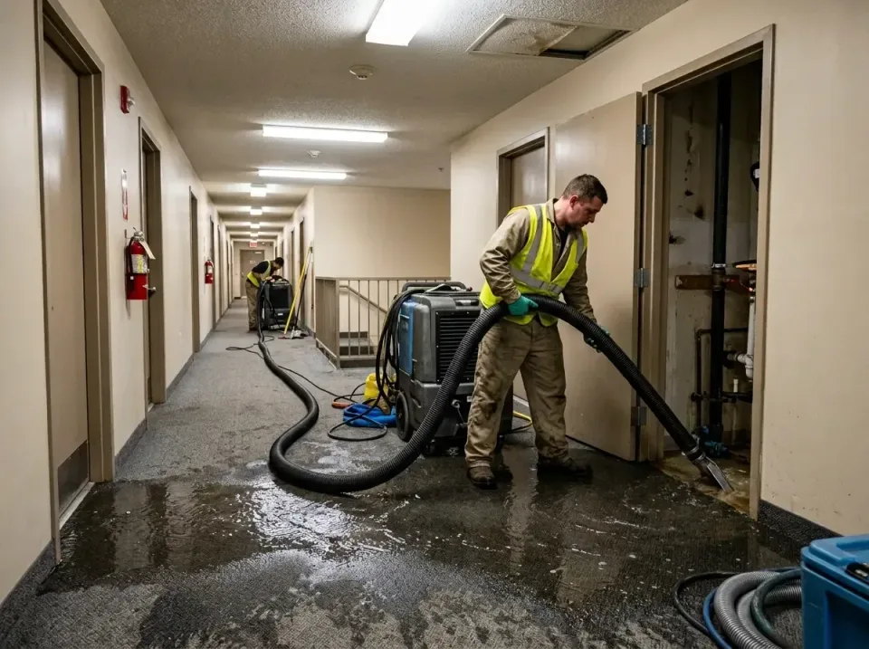 multi-unit-apartment-hallway-f-005 — frequently asked questions, Emergency Burst Pipe Water Extraction & Removal in La Canad…